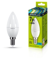 Лампа Ergolux LED-C35-7W-E14-3K (Свеча )