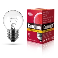 Лампа шар Camelion 40/D/CL/E27 (проз)