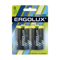 Батареика Ergolux LR20 Alk(бл 2шт)