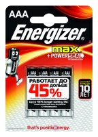 Батареика ENERGIZER LR03 MAX PLUS бл/4