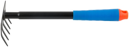 Грабли мини. синяя пластик.ручка. 263 мм