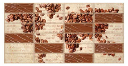 Панель ПХВ Плитка Кофеиные зерна 955*480