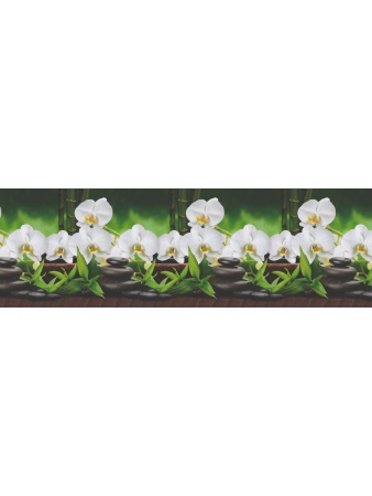 Фартук кухонныи Белые Орхидеи 1метр