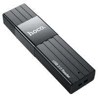 Картридер HB20 2 в 1 USB 3.0 HOCO черныи