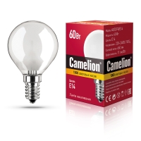 Лампа шар Camelion 60/D/FR/E14 (мат)