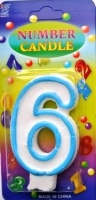 Свеча -цифра для торта 6