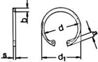 Кольцо стопорное DIN472 26мм (1)