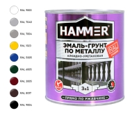 ЭмальГрунт HAMMER п/гл RAL9003 бел 2.7кг